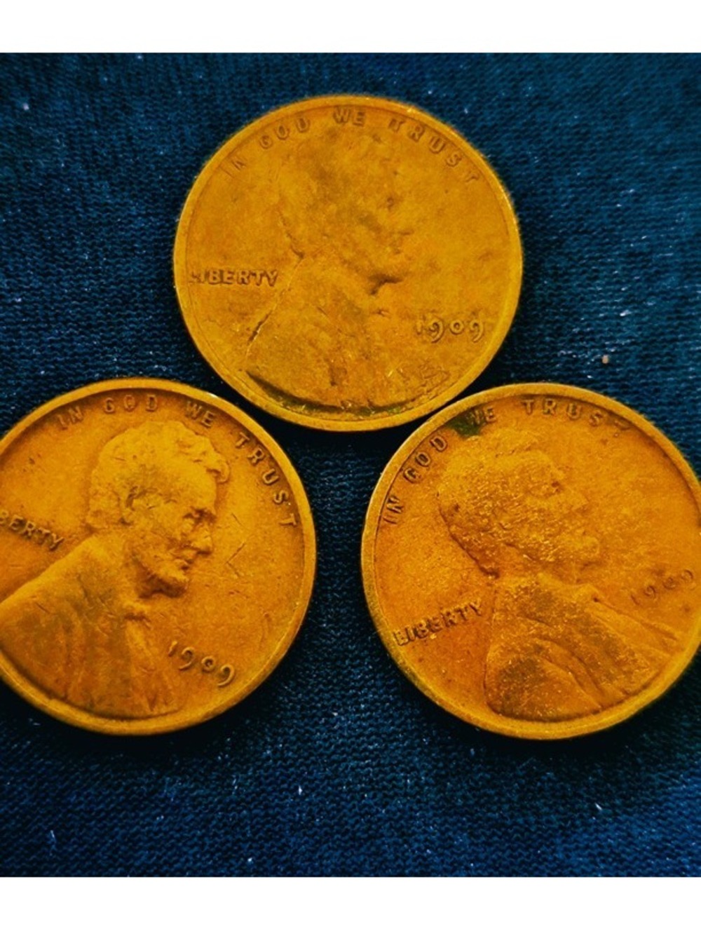 1909 VDB Lincoln Pennies 3-Lot *56